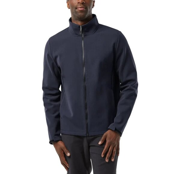 NEW 32 Degrees Men's Size S Full Zip Windbreaker Jacket Navy Polyester mock neck - Picture 1 of 10